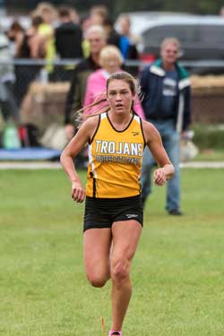 Central High School girls country country participant running