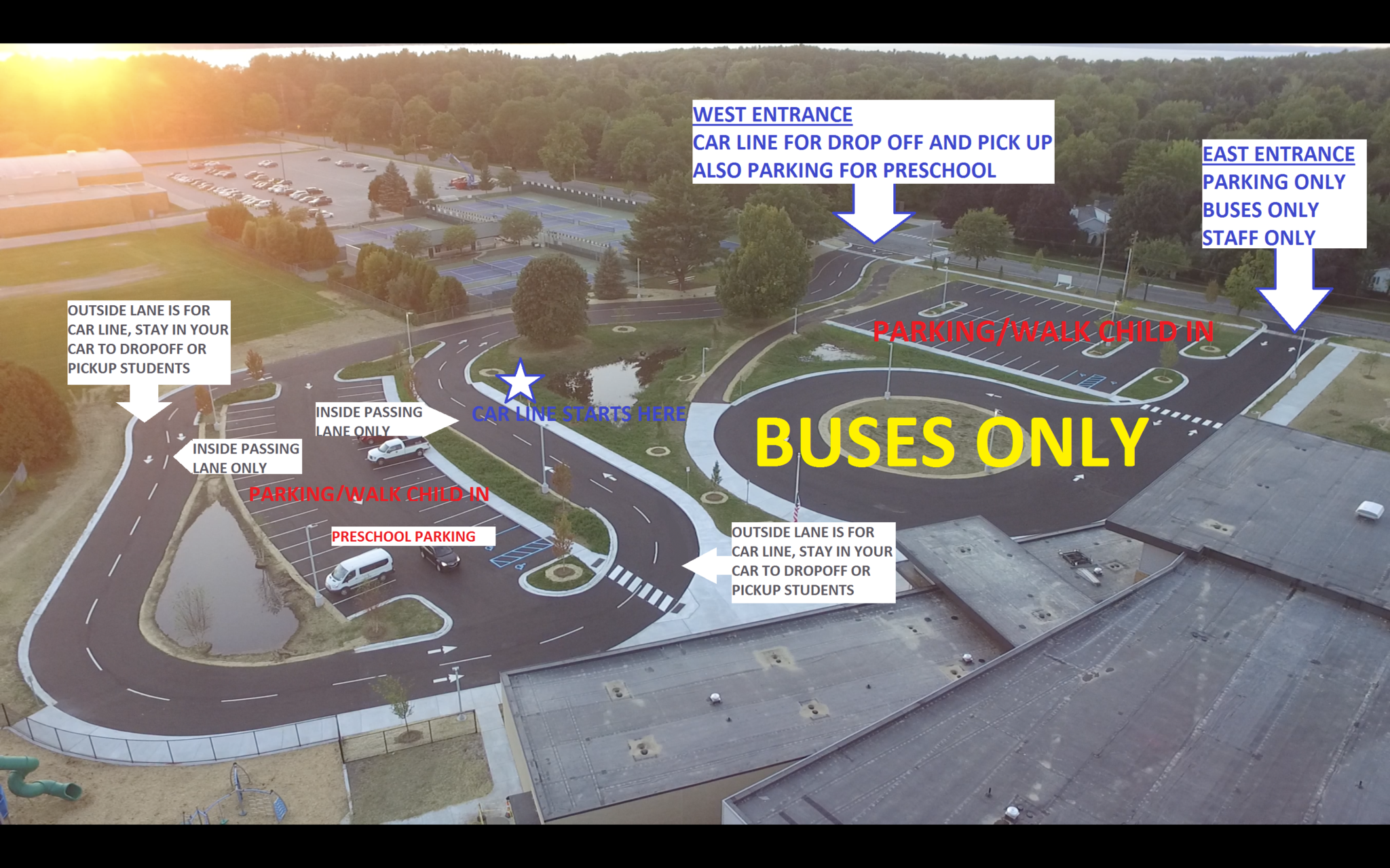 Parking Lot Car Line Map