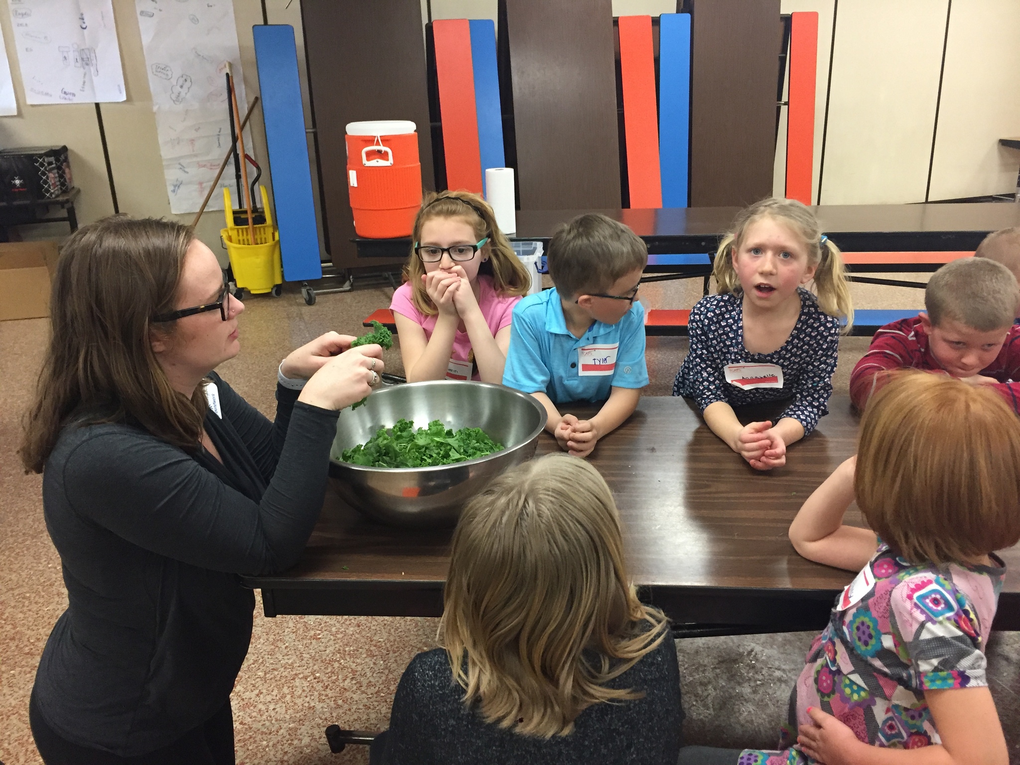 Courtade students participate in a Farm to School cooking class