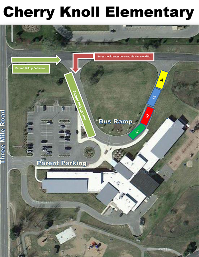 Cherry Knoll 2021-2022 Bus Ramp Map