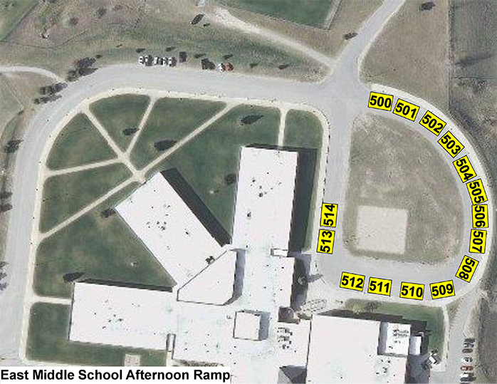 EMS 2021-2022 Afternoon Bus Ramp Map
